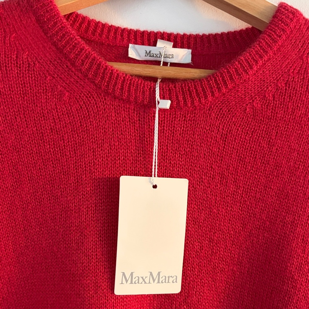 MaxMara Vibrant Red Crewneck Sweater - Picture 2 of 10